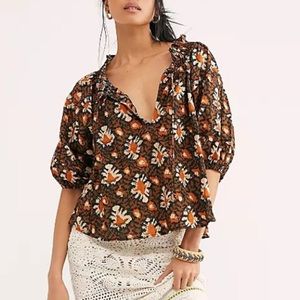 Free People “Willow” Print Top